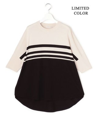 ICB 【WEB限定カラーあり】VIS/NYハイゲージ プルオーバーニット トープ×ブラックボーダー［WEB限定］