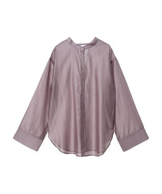 earth music&ecology マルチウェイシアーシャツ Grayish Pink