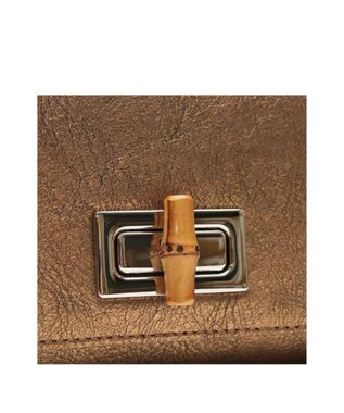 A.D.M.J. 【牛革】メタリックレザー/ラウンドターンロックショルダー BRASS BR