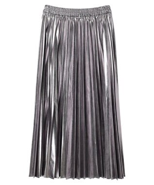 Green Parks ・ＥＬＥＮＣＡＲＥ　ＤＵＥ　メタリックプリーツスカート Silver