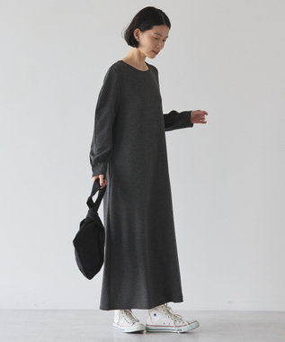 AMERICAN HOLIC 袖コンシャスポンチワンピース Gray Mixture