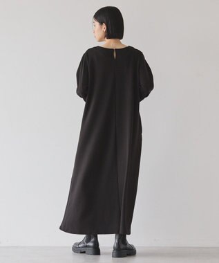 AMERICAN HOLIC 袖コンシャスポンチワンピース Black