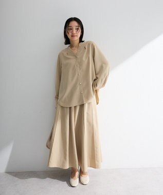 Green Parks ＳＥＴ２点スキッパーブラウス＋プリーツスカート