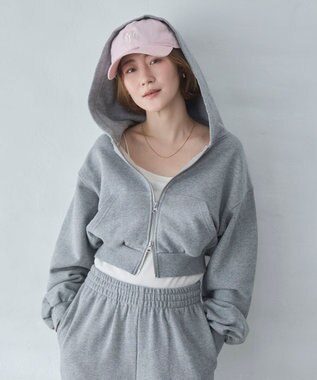 WEGO ショートZIPパーカー グレーその他