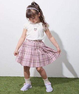 ANY KIDS ネックレス モチーフ Tシャツ エクリュ（チェリー）