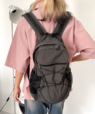 WEGO 【ユニセックス着用ITEM】コードデザインバックパック グレー