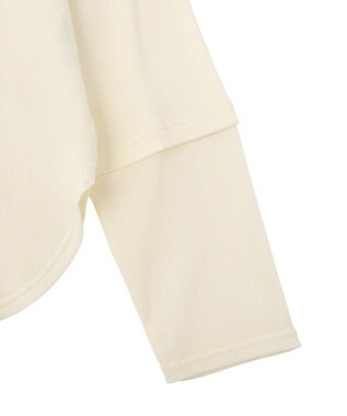 Green Parks 袖チュールリブプルオーバー Ivory