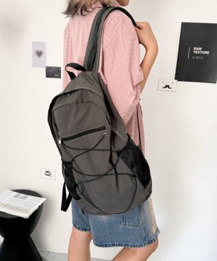 WEGO 【ユニセックス着用ITEM】コードデザインバックパック グレー