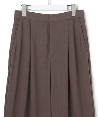 23区 【先行予約】レーヨンタイプライターワイド パンツ ダークブラウン系