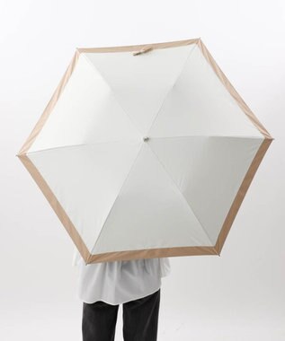 AURORA 【WEB限定】 バイカラー晴雨兼用傘（折りたたみ・トップフラット） オフホワイト