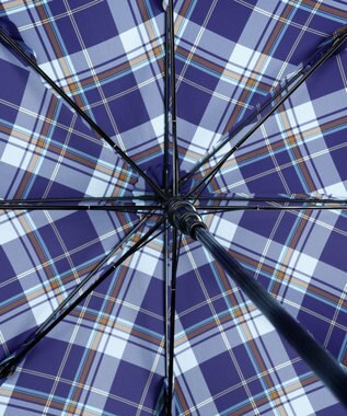 AURORA 【MACKINTOSH LONDON（マッキントッシュ ロンドン）】先染めチェック雨傘（長傘） ネイビー