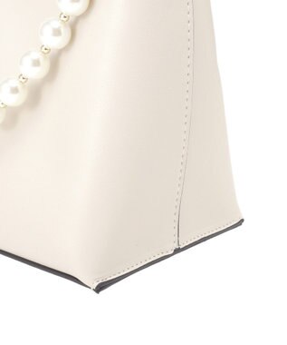 YECCA VECCA パールチャーム付きリボンベルトバッグ Light Beige