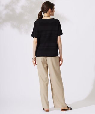 自由区 S 【カタログ掲載・洗える】フルダルスパンマイクロピーチワイドストレート パンツ サンドベージュ