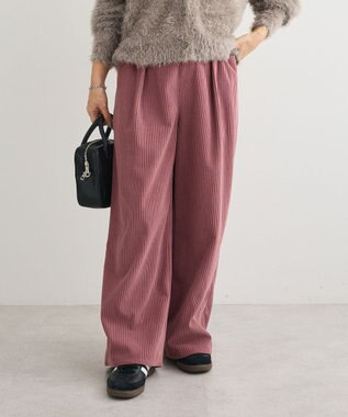 Green Parks 太畝コーデュロイカラーパンツ Pink