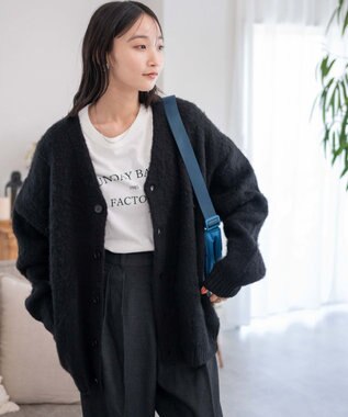 WEGO モヘアライクBIGカーディガン