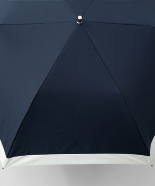 AURORA 【WEB限定】 バイカラー晴雨兼用傘（折りたたみ・トップフラット） ネイビー