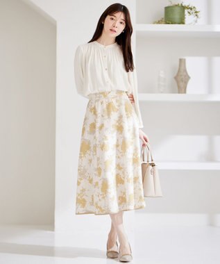 ANY SIS 【洗える】カッセンジャカード ブラウス アイボリー