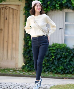 ANY SIS 【洗える】冬のシャルマン パフスリーブ ニット アイボリー