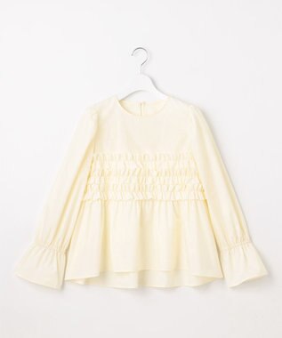 Feroux フリルギャザー ブラウス ホワイト系