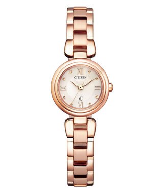 CITIZEN 【電池交換いらず】クロスシー人気定番モデル　ギフトに適した簡単ベルト調整タイプ ピンクゴールド