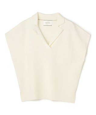 BEIGE， NADIA / ストレッチ スキッパーニット Ecru