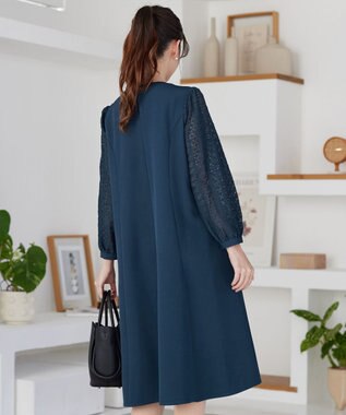 Tiaclasse レーススリーブワンピース グリーン