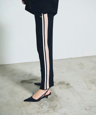 GRACE CONTINENTAL サイドラインニットパンツ ブラック