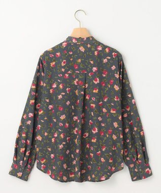 組曲 S カッティングローズプリント フリルブラウス ピンク系5