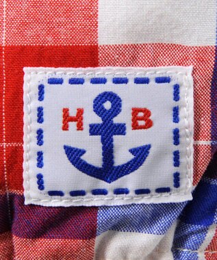 MIKI HOUSE HOT BISCUITS 【70-90cm】 イカリマークワッペンつき ベビーブルマ 赤×白