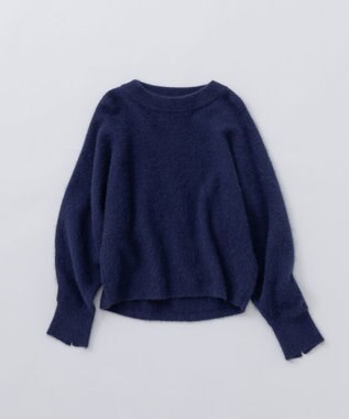 組曲 L 【手洗い可】フラッフィー ファーニット ミッドナイトネイビー系