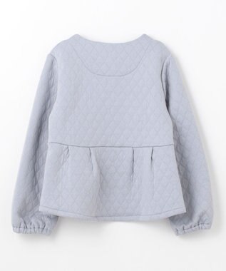 組曲 KIDS 【110-140㎝】ハートキルトジャガード アウター サックスブルー系