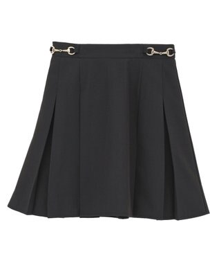 earth music&ecology 【セットアップ可】ビット付きミニスカート Black