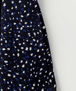 自由区 【XSサイズ～/洗える】フローイングドットプリント ワンピース ネイビー系5