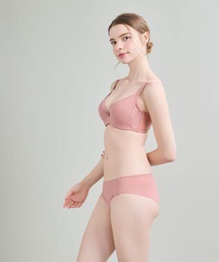 une nana cool 【脇高で背中スムージングブラジャー】さあわたし シンプル コーラル