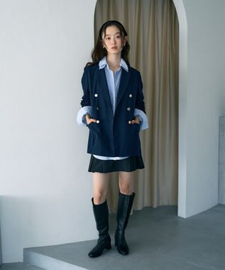 earth music&ecology 【セットアップ可】ビット付きミニスカート Black