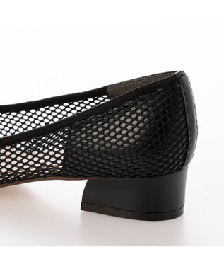 MODE ET JACOMO <carino>ポインテッドトゥメッシュパンプス ブラック