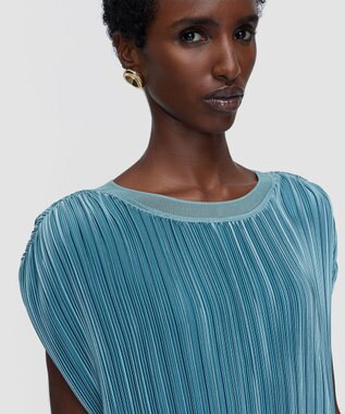 JOSEPH プリーツサテン　ブラウス Chambray