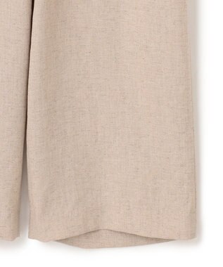 BEIGE， 【洗える】CAROLE / リネンライクラップワイドパンツ Sand