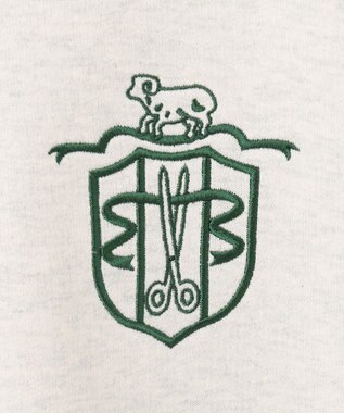 J.PRESS MEN インレージャージ クレスト刺繍パーカー ライトグレー系