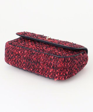 23区 GIOLICAツイード チェーンショルダーバッグ レッドミックス