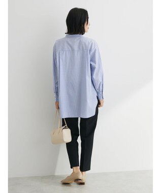 Green Parks パール釦ストライプシャツ Stripe Sax