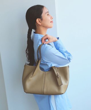 TOPKAPI 【TREASURE TOPKAPI】ソフトレザー センターステッチ 2way トートバッグ