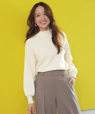 CICA加工 ビューティ畔ボトルネック ニット