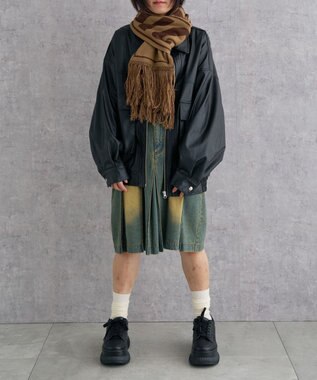 WEGO 【ユニセックス着用ITEM】ロゴマフラー ベージュ