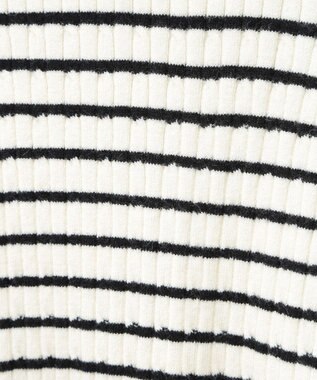 Green Parks プチケーブルクルーネックニットプルオーバー Border