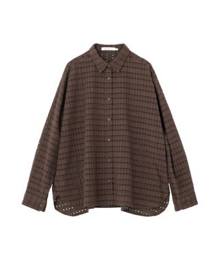 AMERICAN HOLIC シアーチェックシャツ Brown