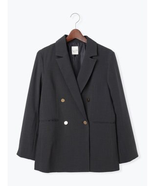 Te chichi ダブルブレストジャケット(セットアップ可)《2025Autumn catalog vol.2 item》 チャコールグレー