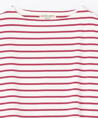 ANY L オーガビッツ ボーダーカットソー マゼンタ