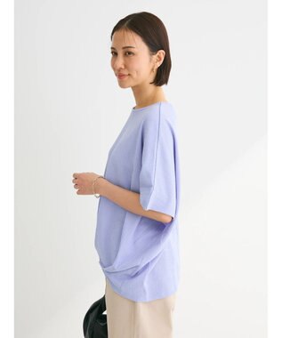 Green Parks 裾タック表面カットプルオーバー Purple