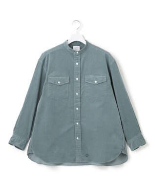 J.PRESS YORK STREET 【UNISEX】シャツコール バンドカラーシャツ ブルー系
